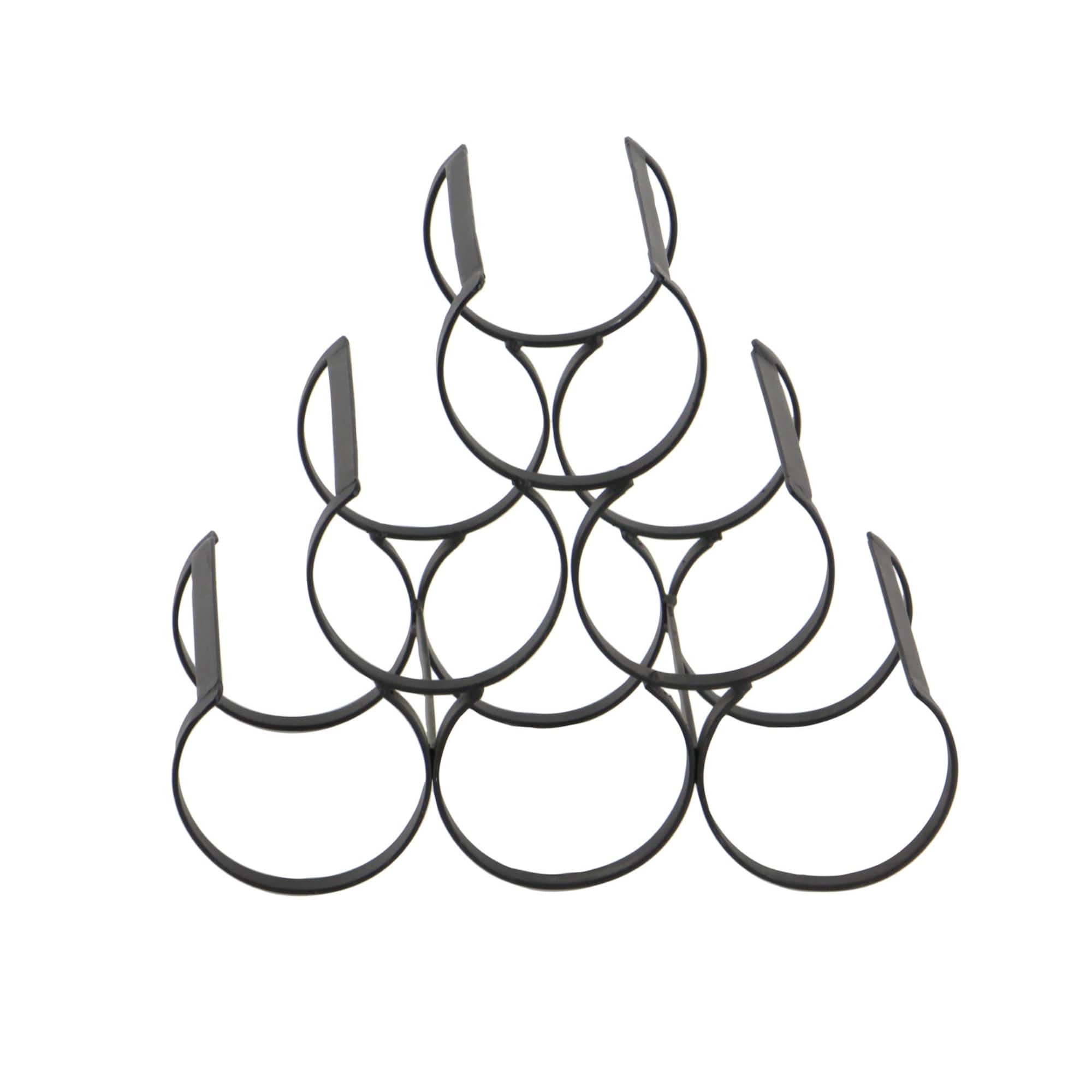 10" Black Metal Industrial Wine Holder Rack